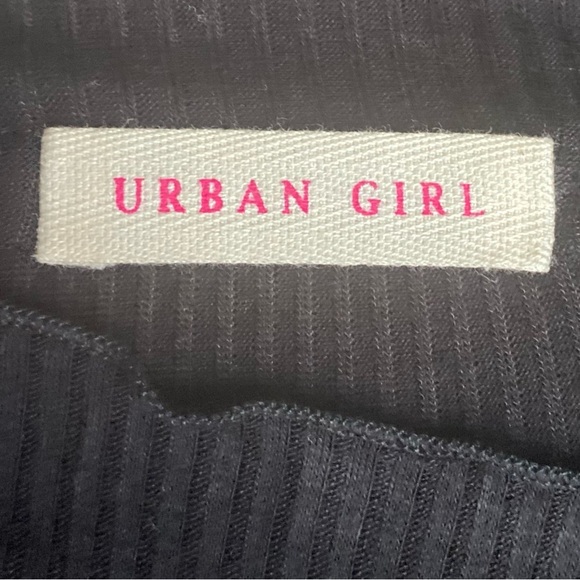 NWT-URBAN GIRL-BLACK RIBBED DRESS-SIZE MEDIUM - Picture 5 of 6